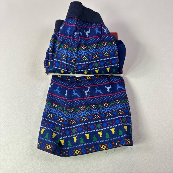 ** 2 PACK NEW Size Small Men’s Club Room Navy and Patterned Boxers 100 % Cotton - Picture 3 of 4